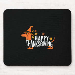 Autumn Pumpkin Fall Dachshund Thanksgiving Womens Mouse Pad