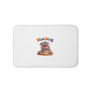 Autumn Pumpkin Fall Foliage Festival! MOO DENG Bab Bath Mat