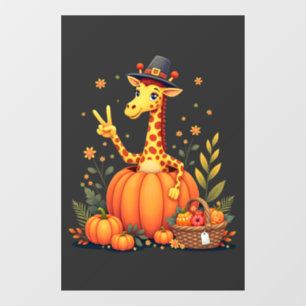 Autumn Pumpkin Fall Giraffe Thanksgiving Womens Me