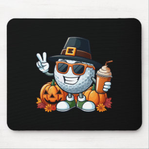 Autumn Pumpkin Fall Golf Thanksgiving Womens Mens Mouse Pad