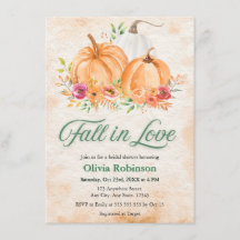 Autumn Pumpkin Fall in Love Bridal Shower