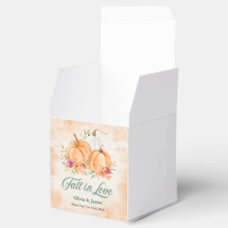Autumn Pumpkin Fall in Love Wedding Favour Box