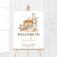 Autumn Pumpkin Fall in Love Welcome Baby Shower