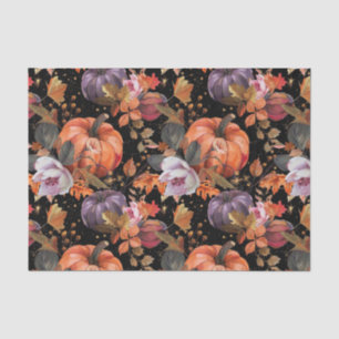 Autumn Pumpkin Fall Leaves Rustic Decoupage Tissue Paper