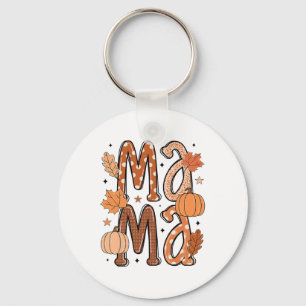 Autumn Pumpkin Fall Mama Thanksgiving Mum Key Ring