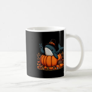 Autumn Pumpkin Fall Whale Thanksgiving Womens Mens Coffee Mug
