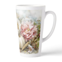 Autumn Pumpkin Floral Mug
