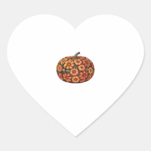 Autumn Pumpkin Halloween Classic T-Shirt.png Heart Sticker