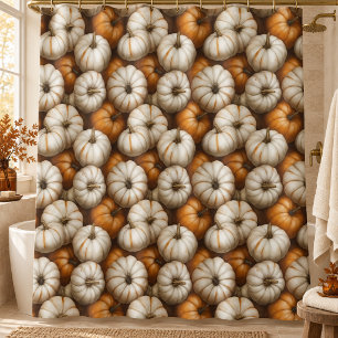 Autumn Pumpkin Harvest Halloween Thanksgiving Shower Curtain
