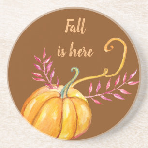 Autumn Pumpkin, Lantern Drawing Coasters