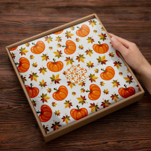 Autumn Pumpkin Leaves Tissue Paper Tissue Paper