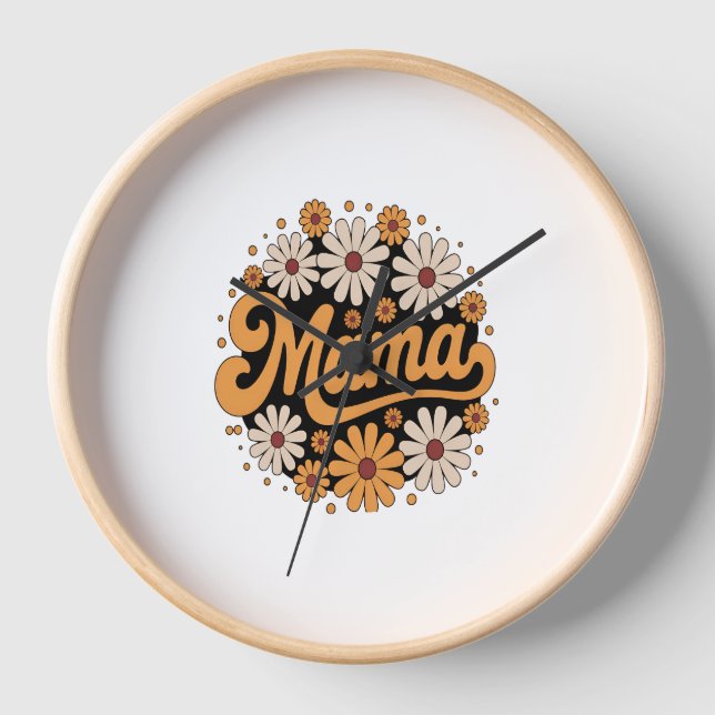 Autumn Pumpkin Mama Clock (Front)