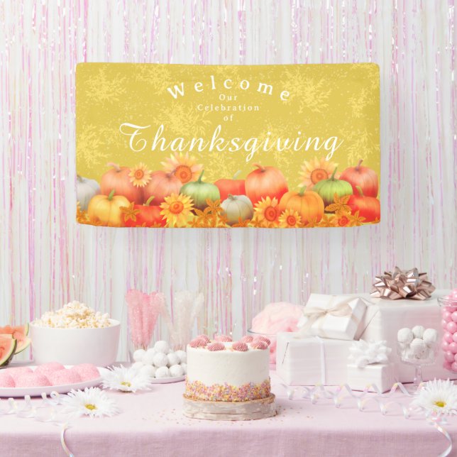 Autumn Pumpkin Mustard Banner (Party)