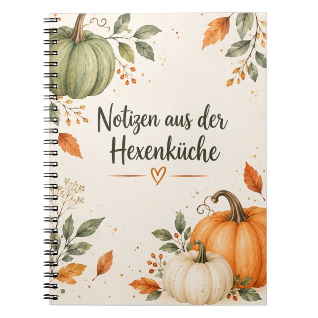 Autumn Pumpkin Notebook 'Witch's Kitchen' (Front)
