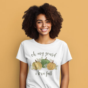 Autumn Pumpkin Oh My Gourd I Love Fall Shirt