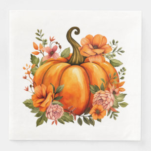 Autumn Pumpkin Paper Napkins