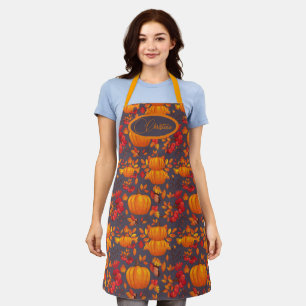Autumn Pumpkin Personalised Apron
