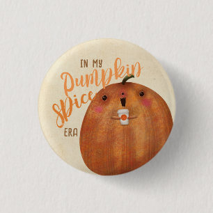 Autumn Pumpkin Spice Latte Halloween Fall 3 Cm Round Badge