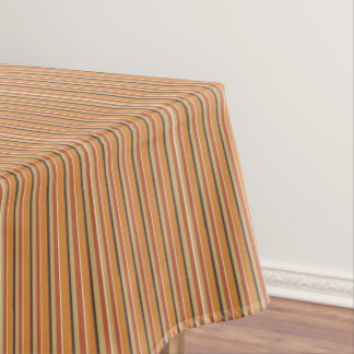 Autumn Pumpkin Spice Stripes of Colour Tablecloth