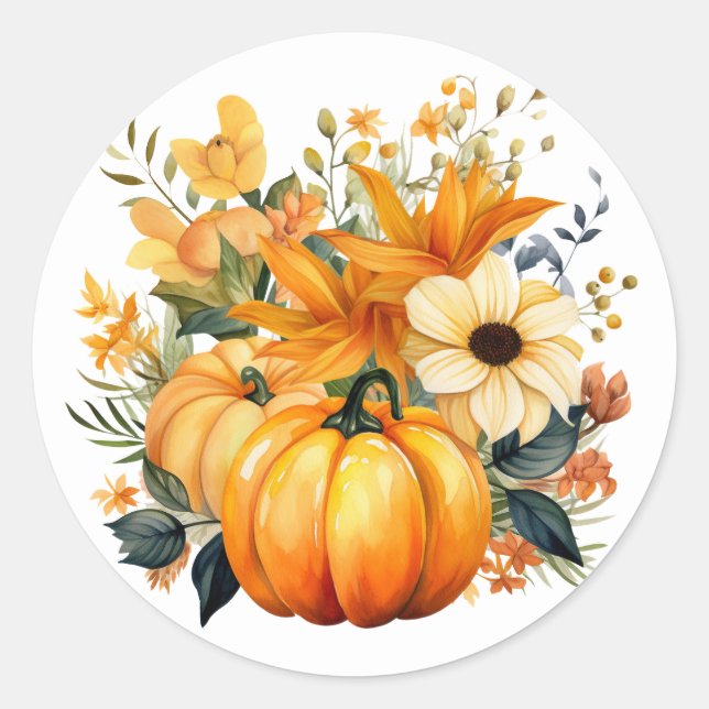 Autumn Pumpkin Stickers (Front)