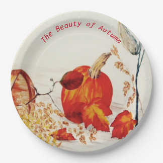 Autumn Pumpkin Still Life ~ Paper Plates