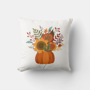 Autumn Pumpkin Sunflower Fall Home Décor Cushion