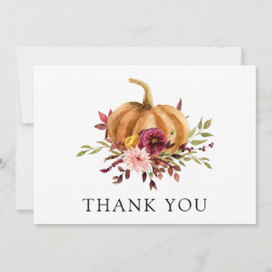 Autumn Pumpkin Thank You Postcard