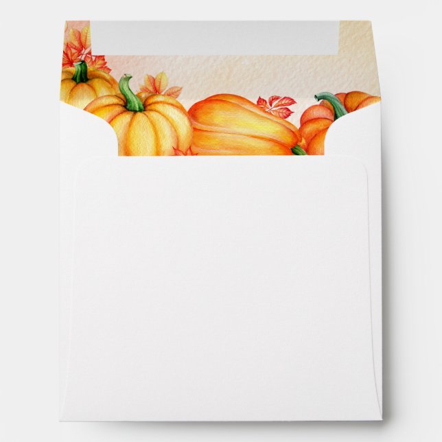 Autumn Pumpkin | Thanksgiving Envelope (Back (Bottom))