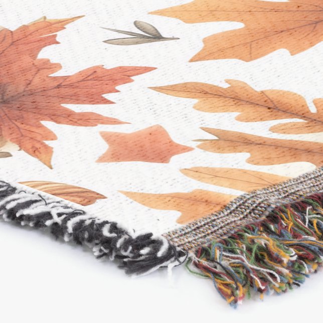 Autumn Pumpkin Throw Blanket – Cosy Fall Pumpkin P (Corner)