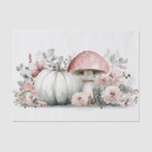 Autumn Pumpkins and Flowers Fall Pattern Decoupage Tissue Paper