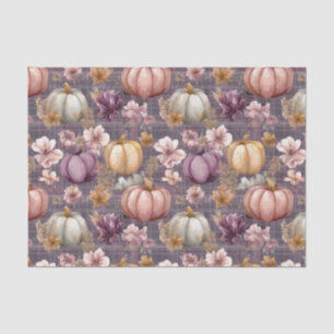 Autumn Pumpkins and Flowers Fall Pattern Decoupage Tissue Paper