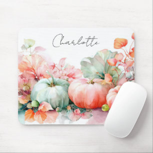 Autumn Pumpkins and Flowers  Mouse Pad
