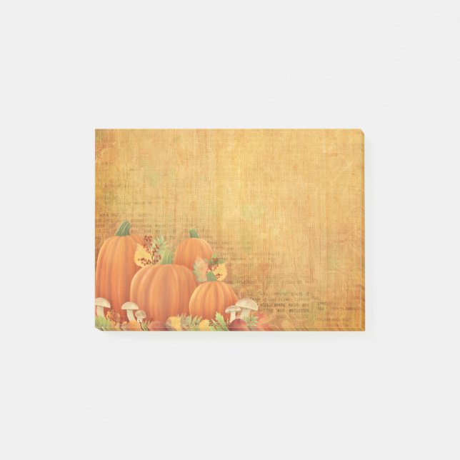 Autumn Pumpkins and foliage illustration Post-it Notes (Front)