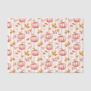 Autumn Pumpkins and Leaves Fall Pattern Decoupage Tissue Paper