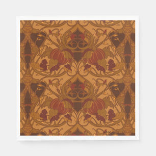 Autumn Pumpkins and Vines Napkins