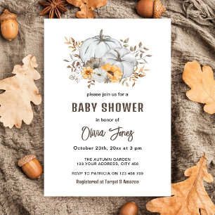 Autumn Pumpkins Baby Shower Invitation