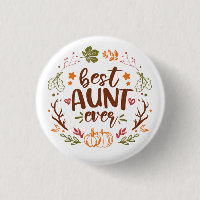 Autumn Pumpkins Best Aunt Ever T-Shirt Keychain
