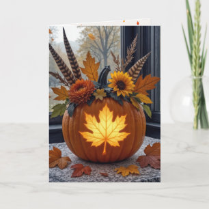 Autumn Pumpkins Bouquet Card