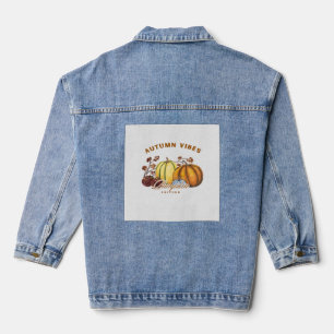 Autumn pumpkins Classic T-Shirt.png Denim Jacket