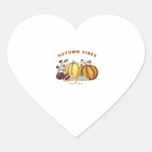 Autumn pumpkins Classic T-Shirt.png Heart Sticker