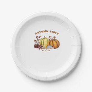 Autumn pumpkins Classic T-Shirt.png Paper Plate