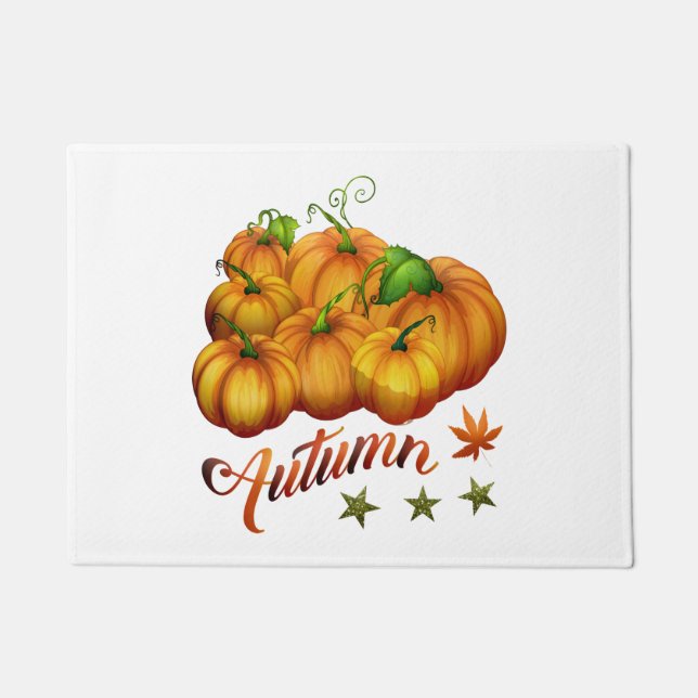 Autumn pumpkins          doormat (Front)