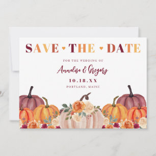 Autumn Pumpkins Fall  Save The Date