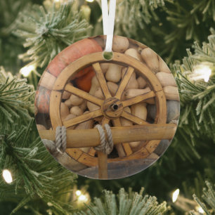 Autumn pumpkins Glass Tree Decoration