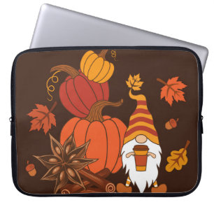 Autumn Pumpkins Gnome Spice Card Laptop Sleeve