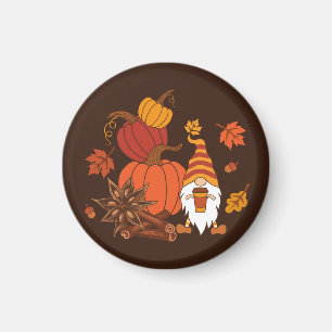 Autumn Pumpkins Gnome Spice Card Magnet