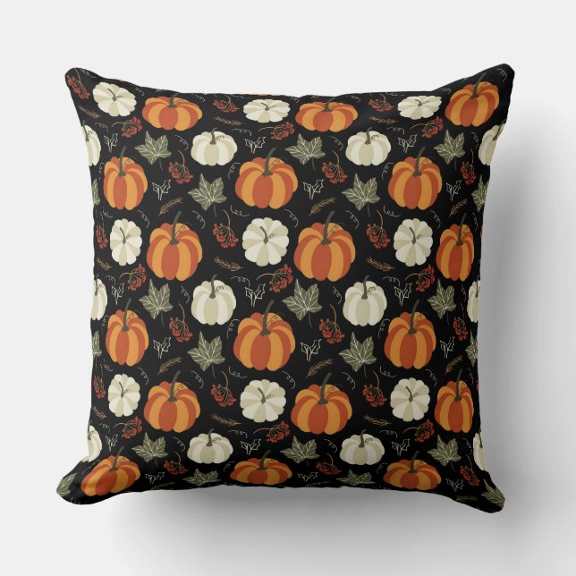 Autumn Pumpkins Pattern Cushion (Front)