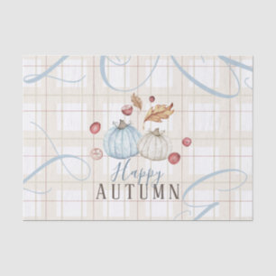 Autumn Pumpkins Plaid Tissue Paper