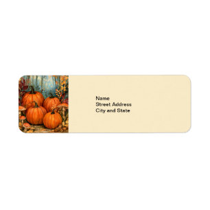 Autumn Pumpkins Return Address Label