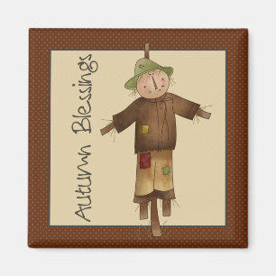 Autumn Pumpkins · Scarecrow Magnet